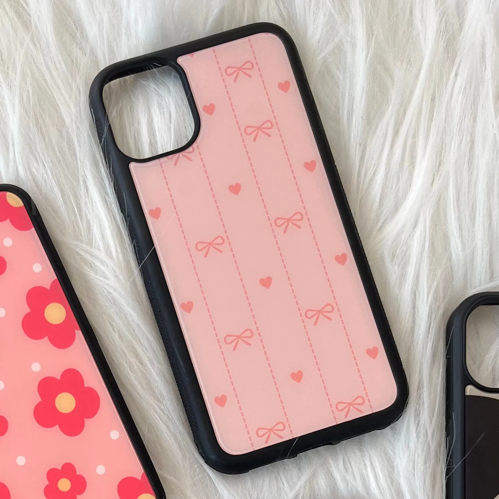 Coquette Bows & Hearts Glass Case