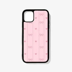 Coquette Bows & Hearts Glass Case