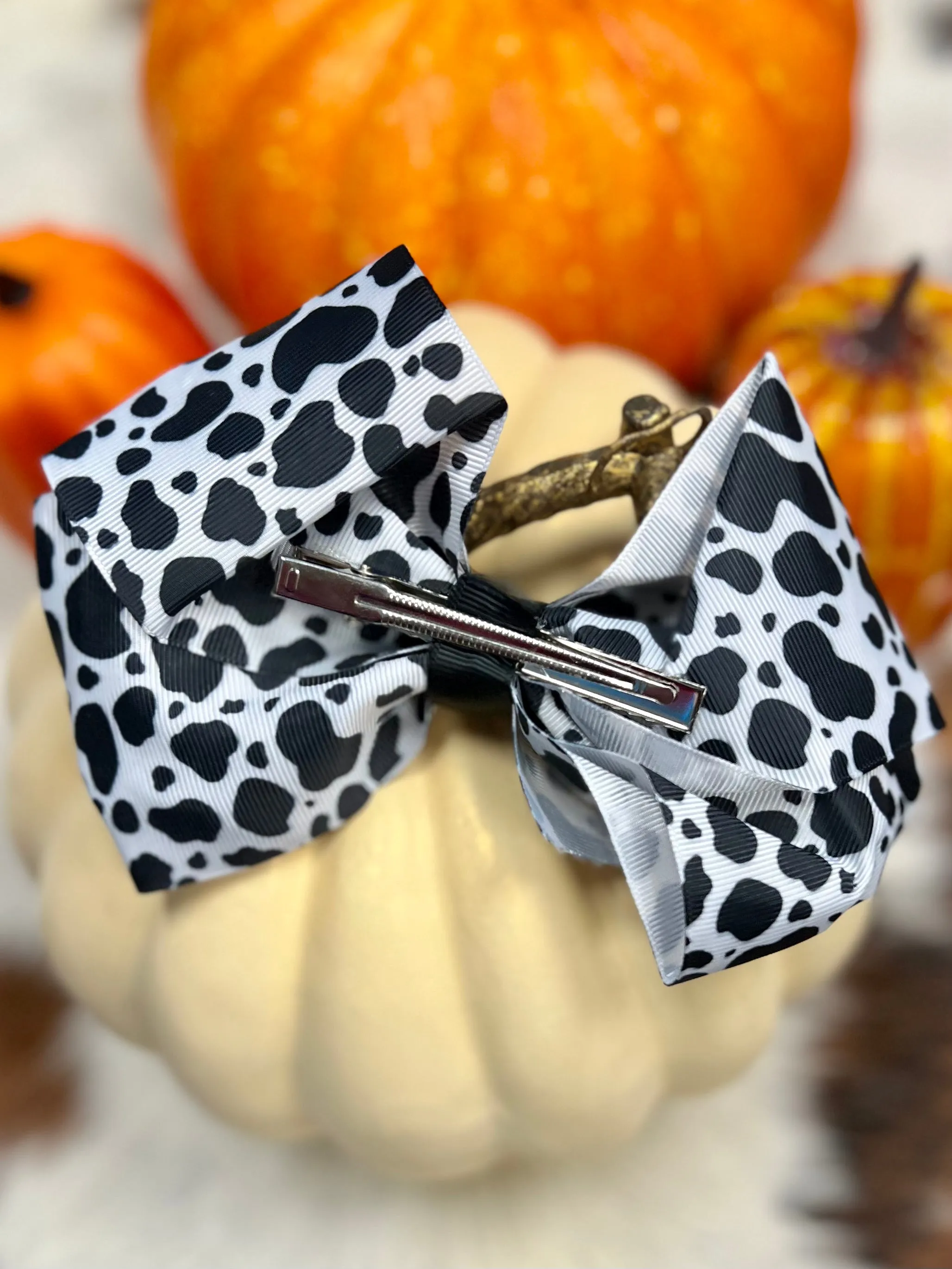 Cow Print Bow