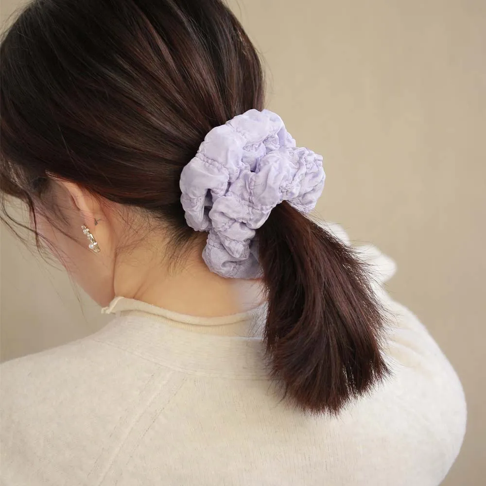 Crumpled Solid Tone Scrunchie