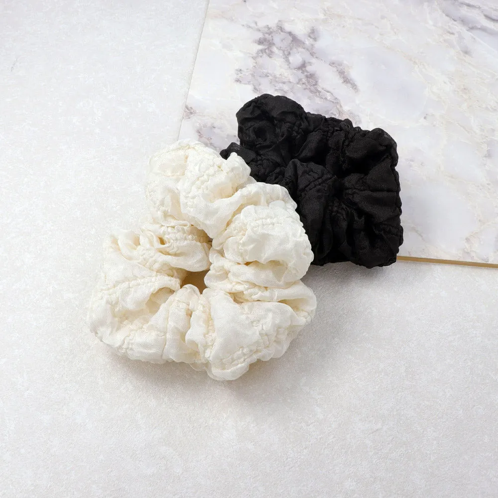 Crumpled Solid Tone Scrunchie