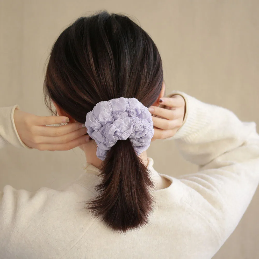 Crumpled Solid Tone Scrunchie