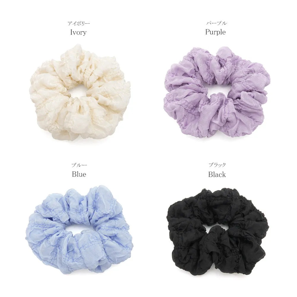 Crumpled Solid Tone Scrunchie