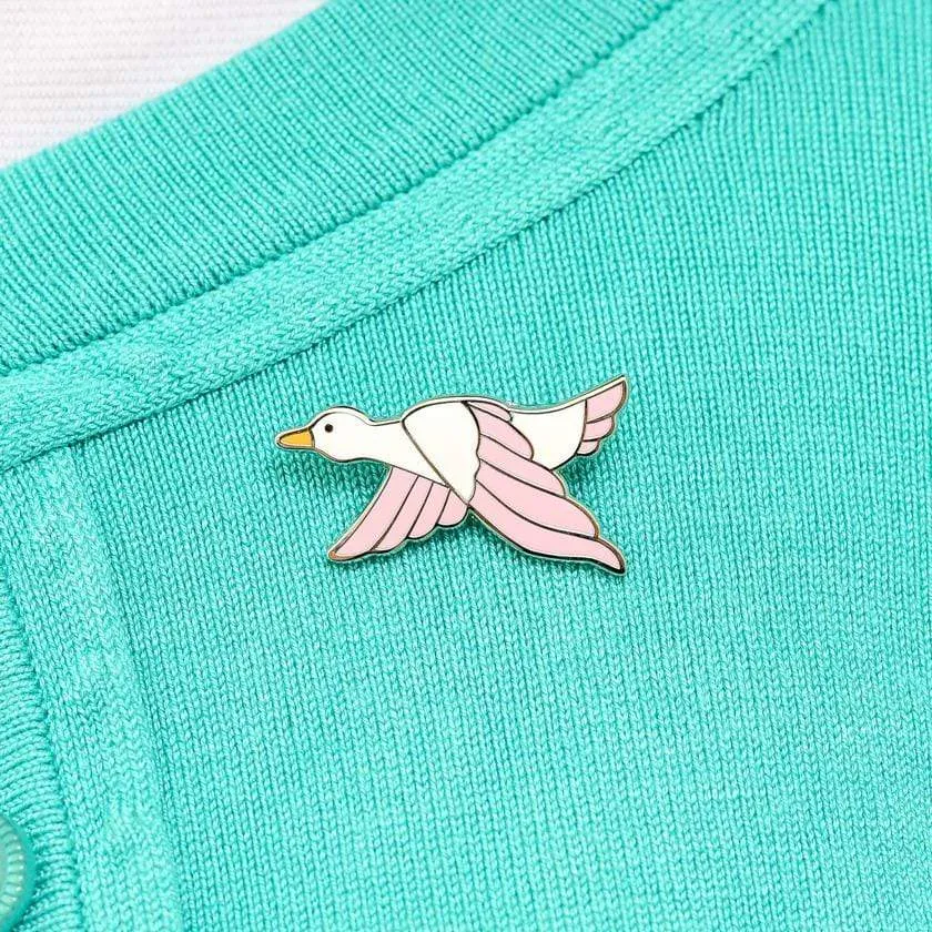 Dancing Duck Enamel Pin