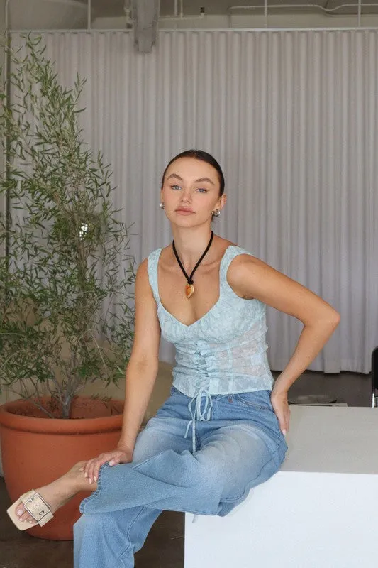 EDEN LACE UP TOP