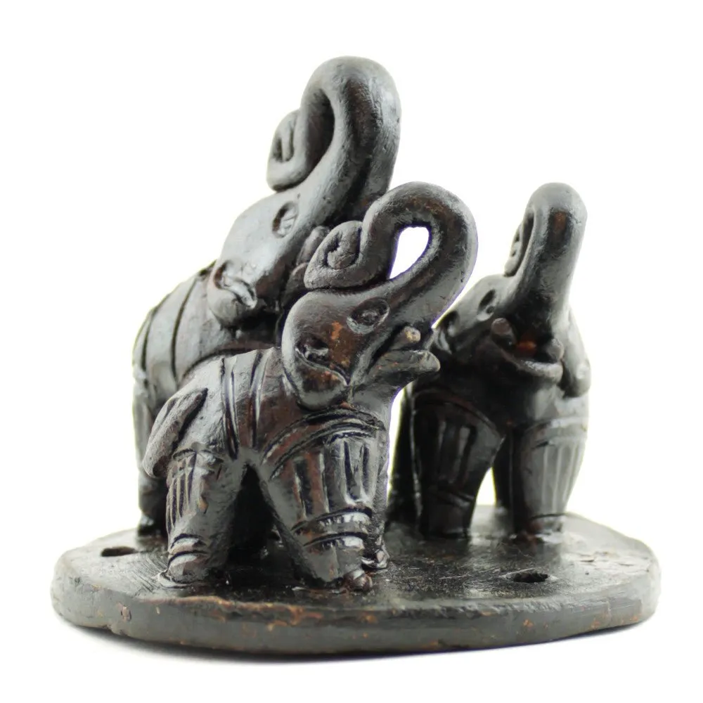 Elephant Family Incense Holder