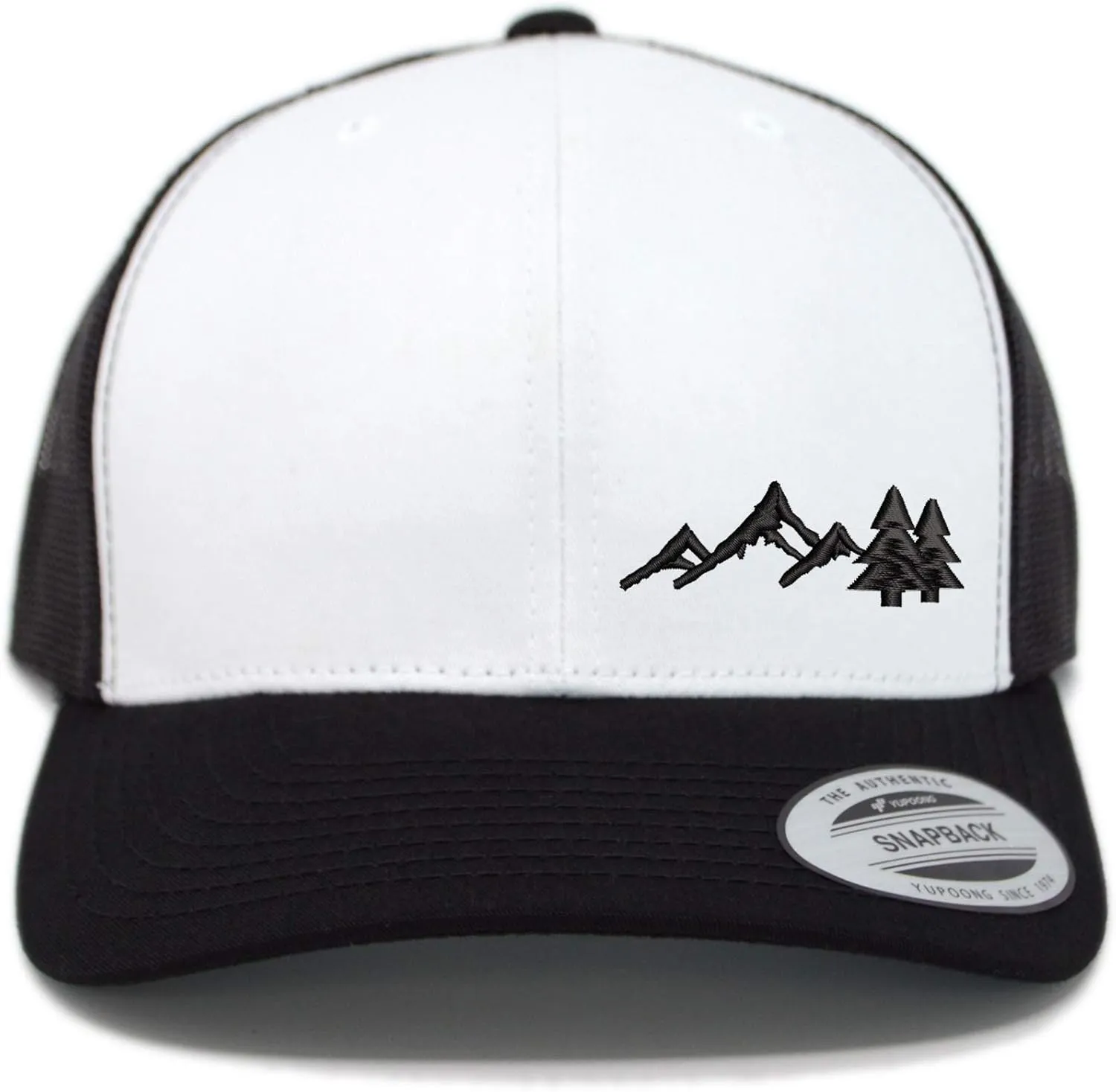Embroidered Outdoors Mountain Trucker Snapback Cap Mesh Back Men and Women