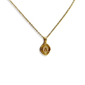 Enamel Initial Pendant Necklace