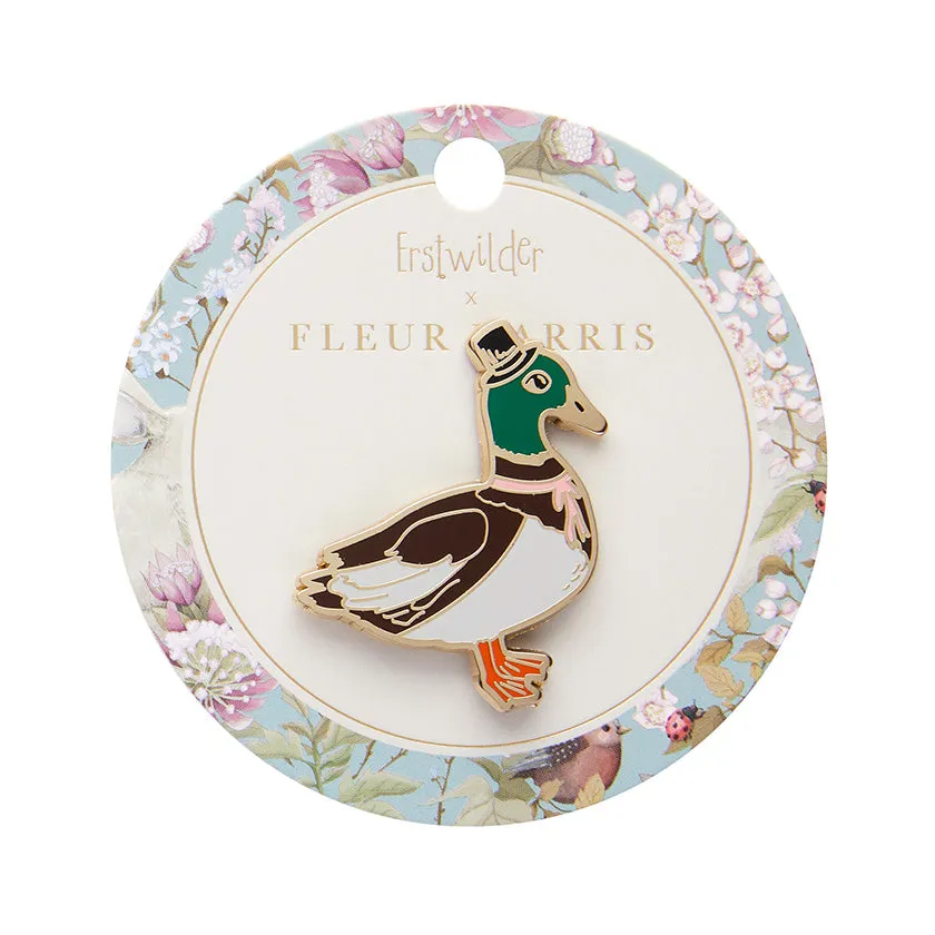 Erstwilder x Fleur Harris - Well-Dressed Duck Enamel Pin