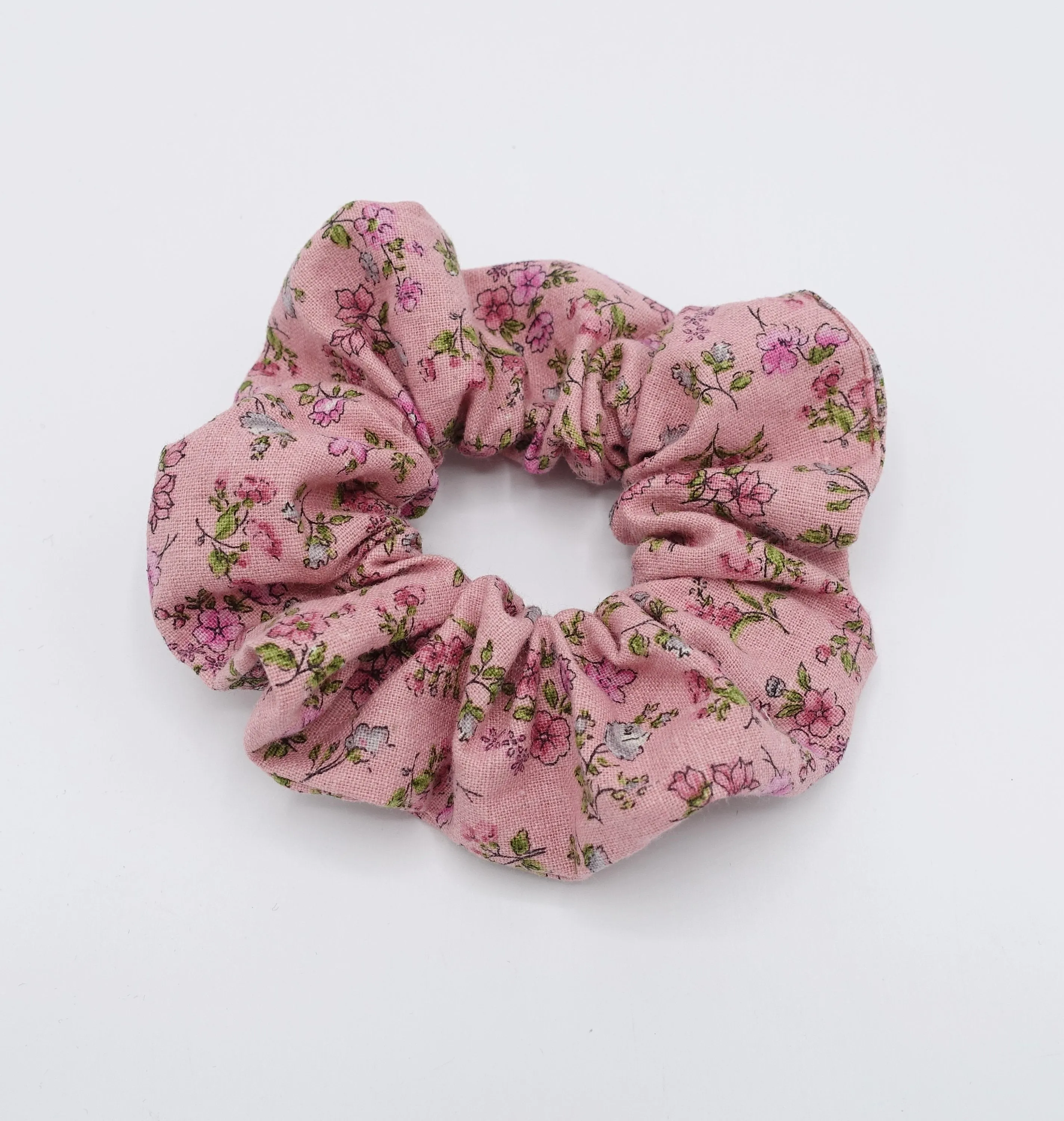 floral cotton scrunchies hair elastic accessory for women