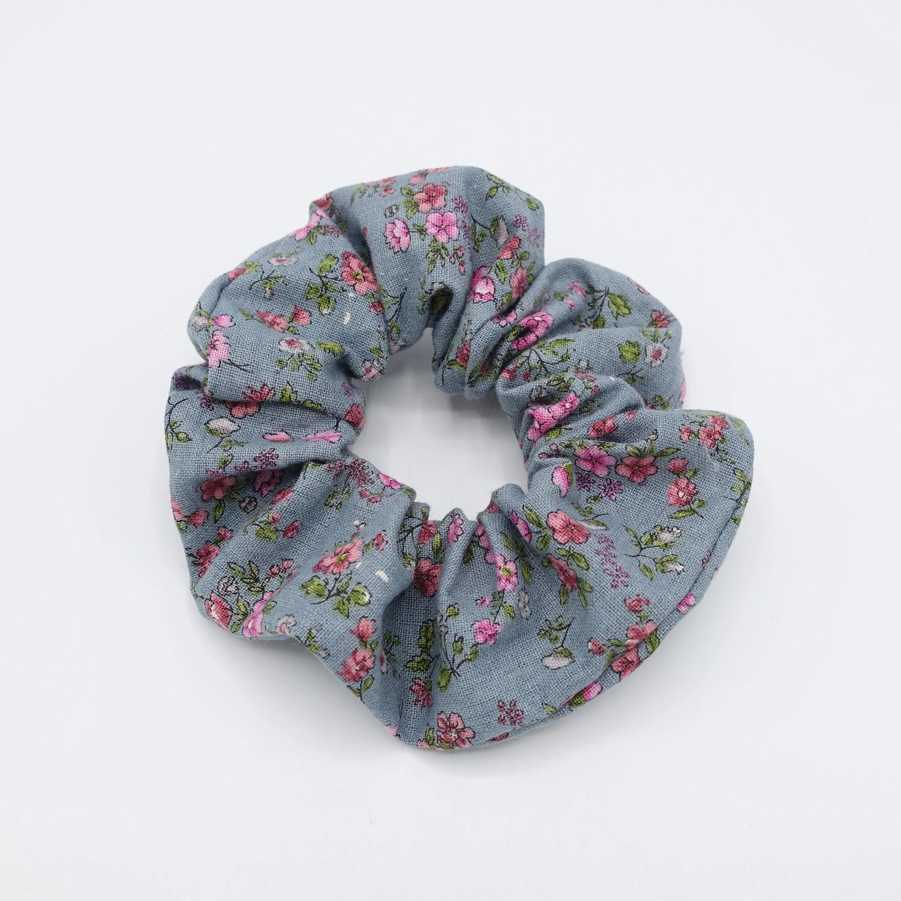 floral cotton scrunchies hair elastic accessory for women