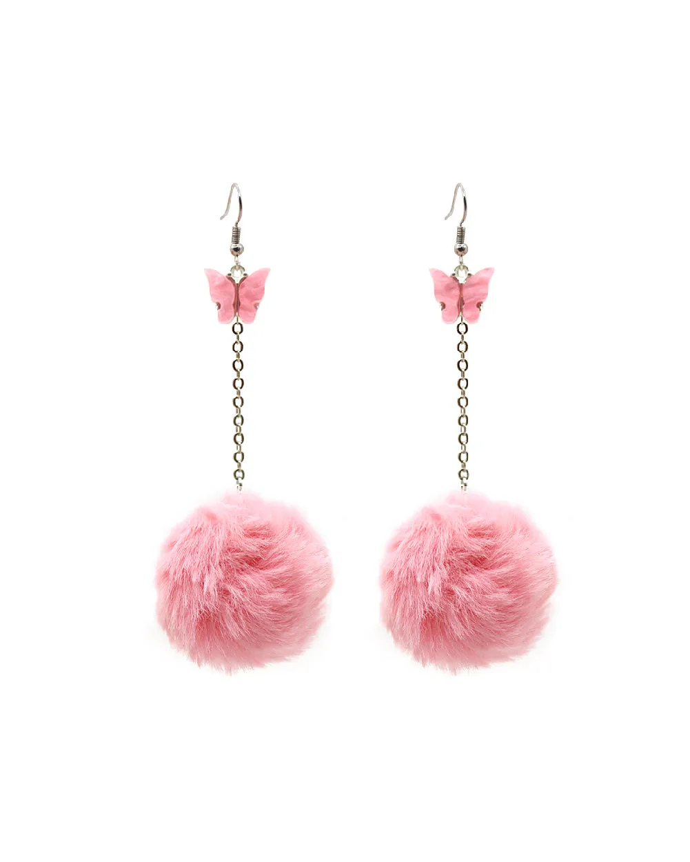 Fly With Me Fluffy Butterfly Earrings