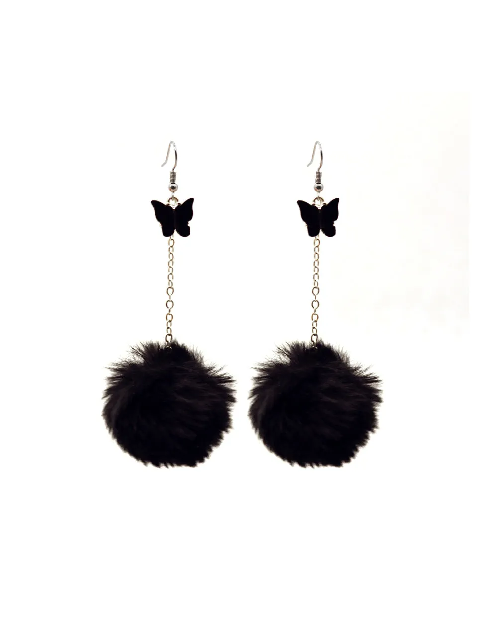 Fly With Me Fluffy Butterfly Earrings
