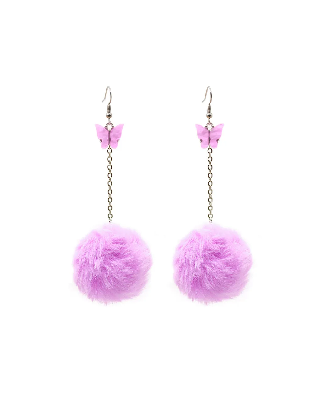 Fly With Me Fluffy Butterfly Earrings