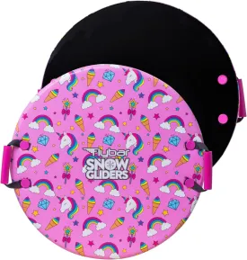 Flybar Snow Sled for Kids and Toddlers- Foam Saucer Disc, Ages 6 , Easy Grip Handles, Durable with Slick Bottom & PE Core Build, Lightweight Snow Boards, Snowboard Toys for Outdoor, Up to 110 lbs, 26"