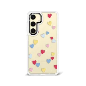 Flying Hearts Glitter Printed S24 Phone Case