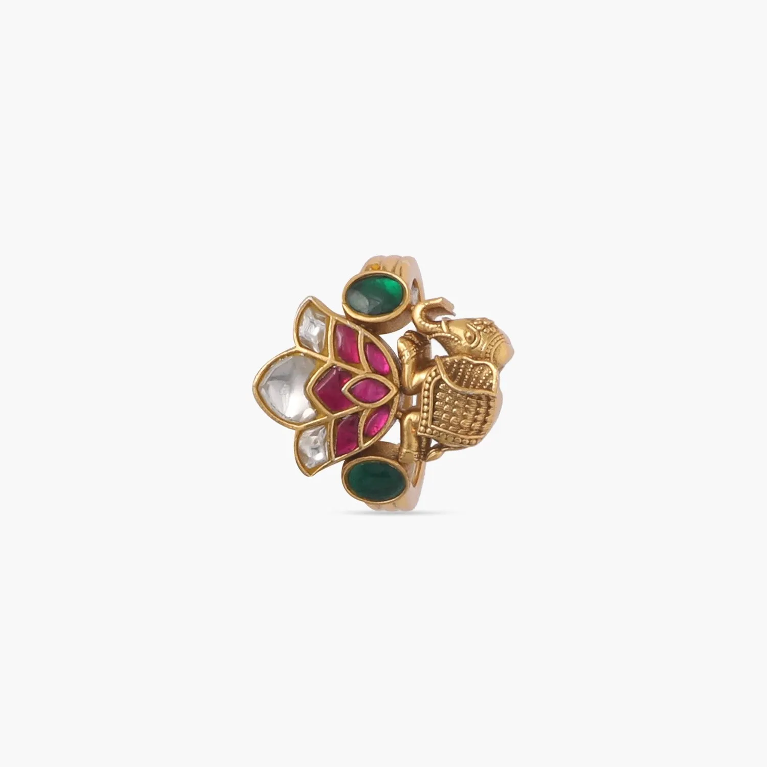 Gaja Kavya Jadau Finger Ring