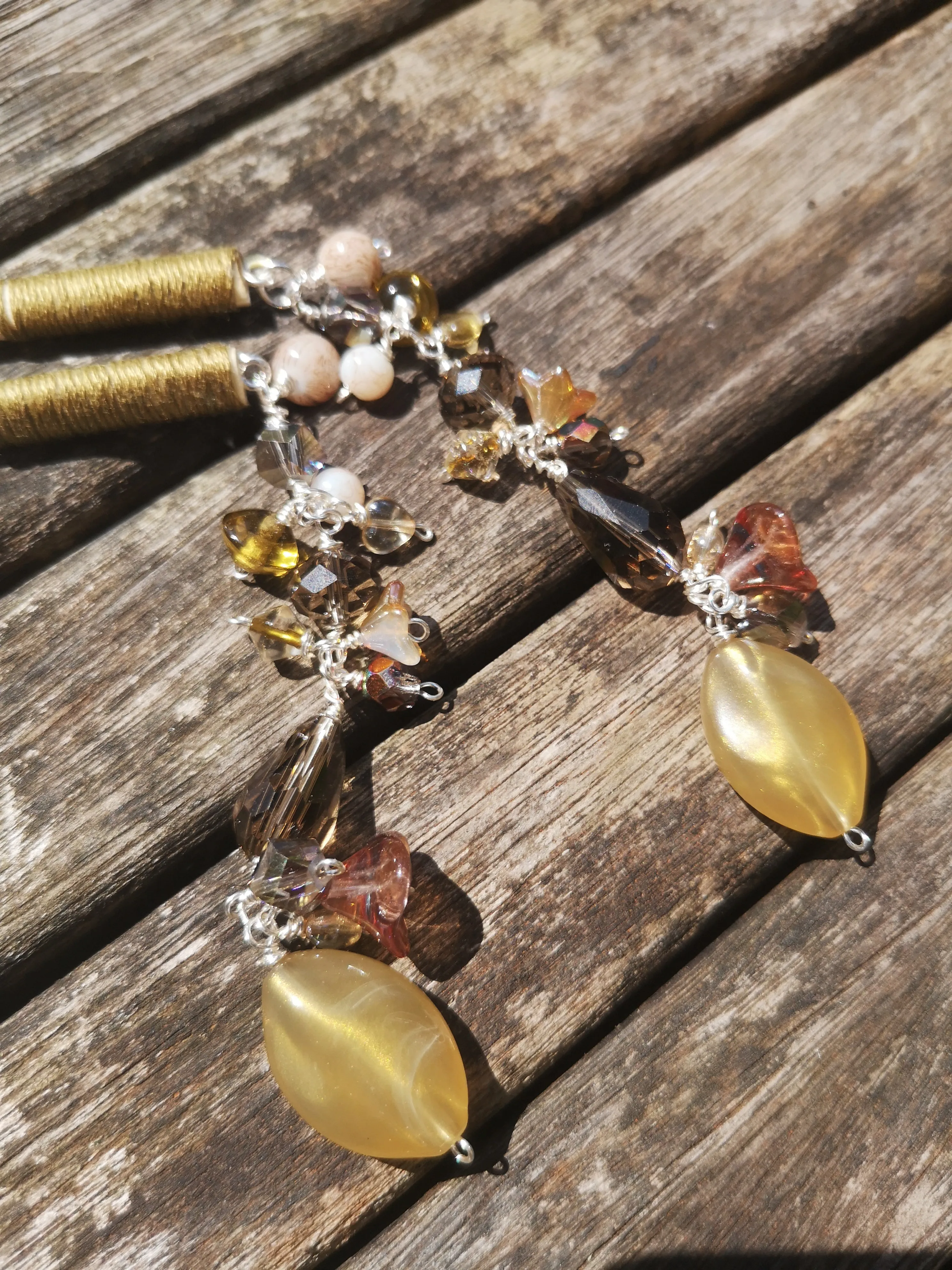Geisha: hair sticks, Hair chopsticks, beaded hair accessories, sold per pair, Hair Jewellery