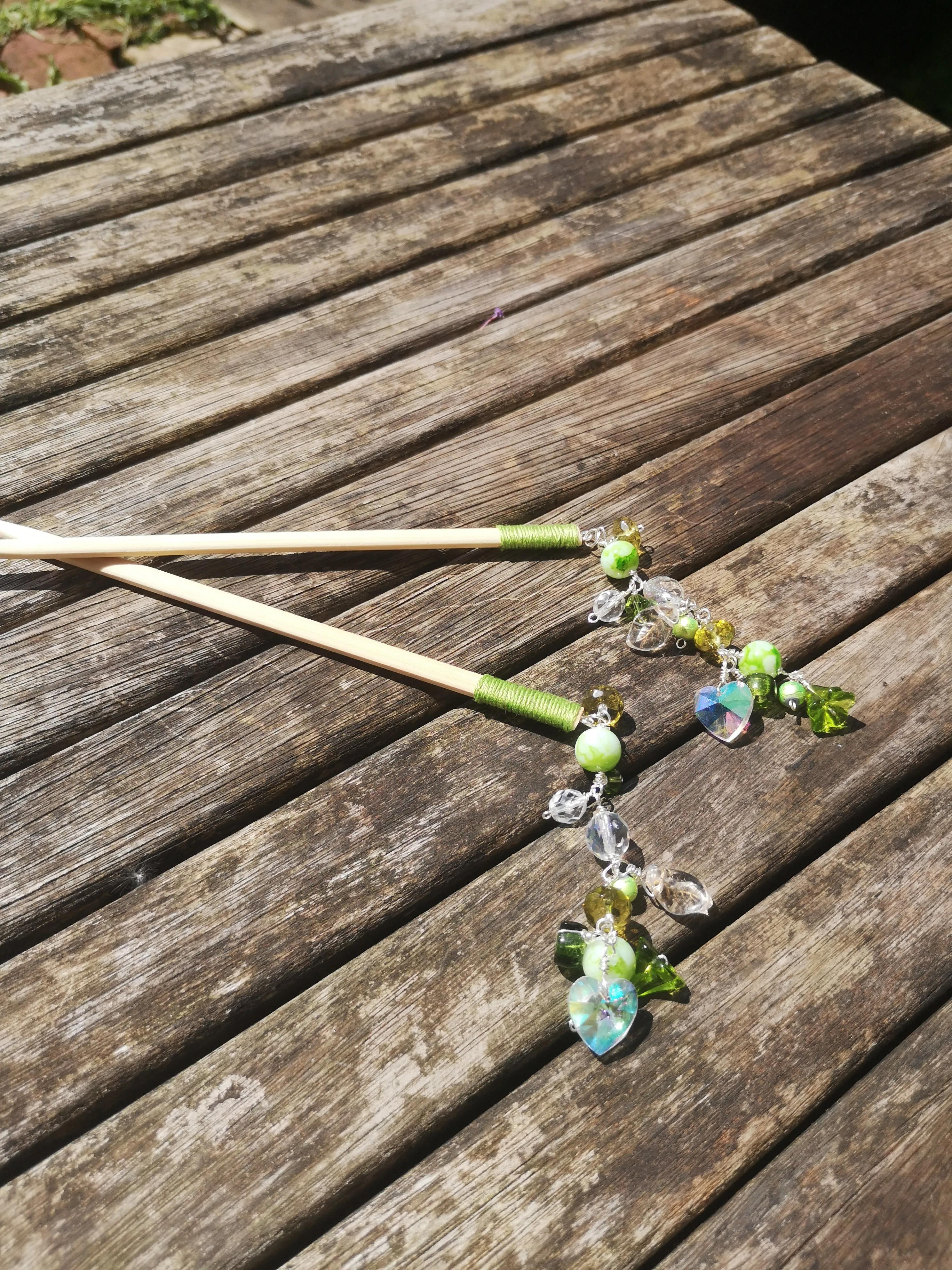 Geisha: hair sticks, Hair chopsticks, beaded hair accessories, sold per pair, Hair Jewellery
