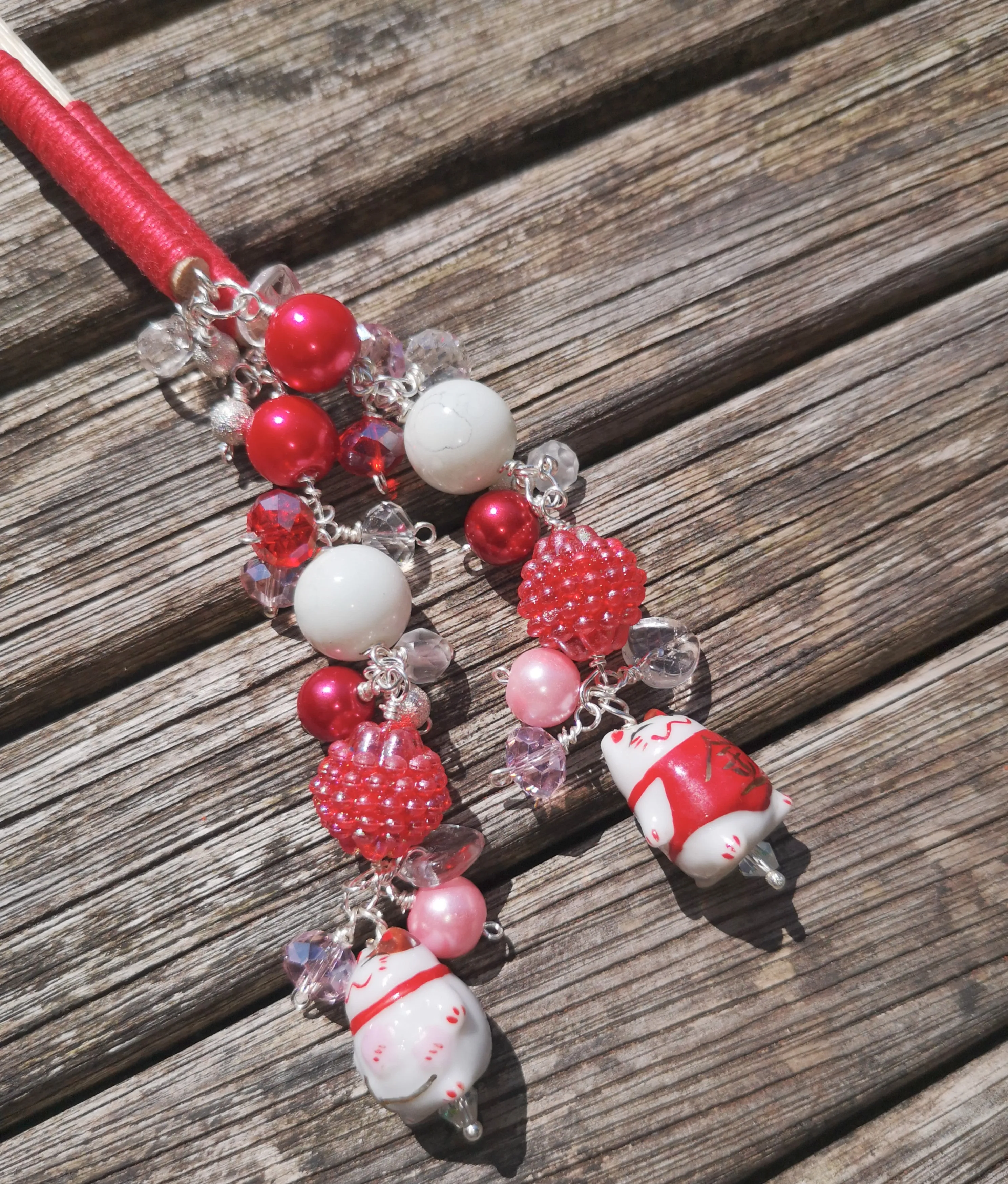 Geisha: hair sticks, Hair chopsticks, beaded hair accessories, sold per pair, Hair Jewellery
