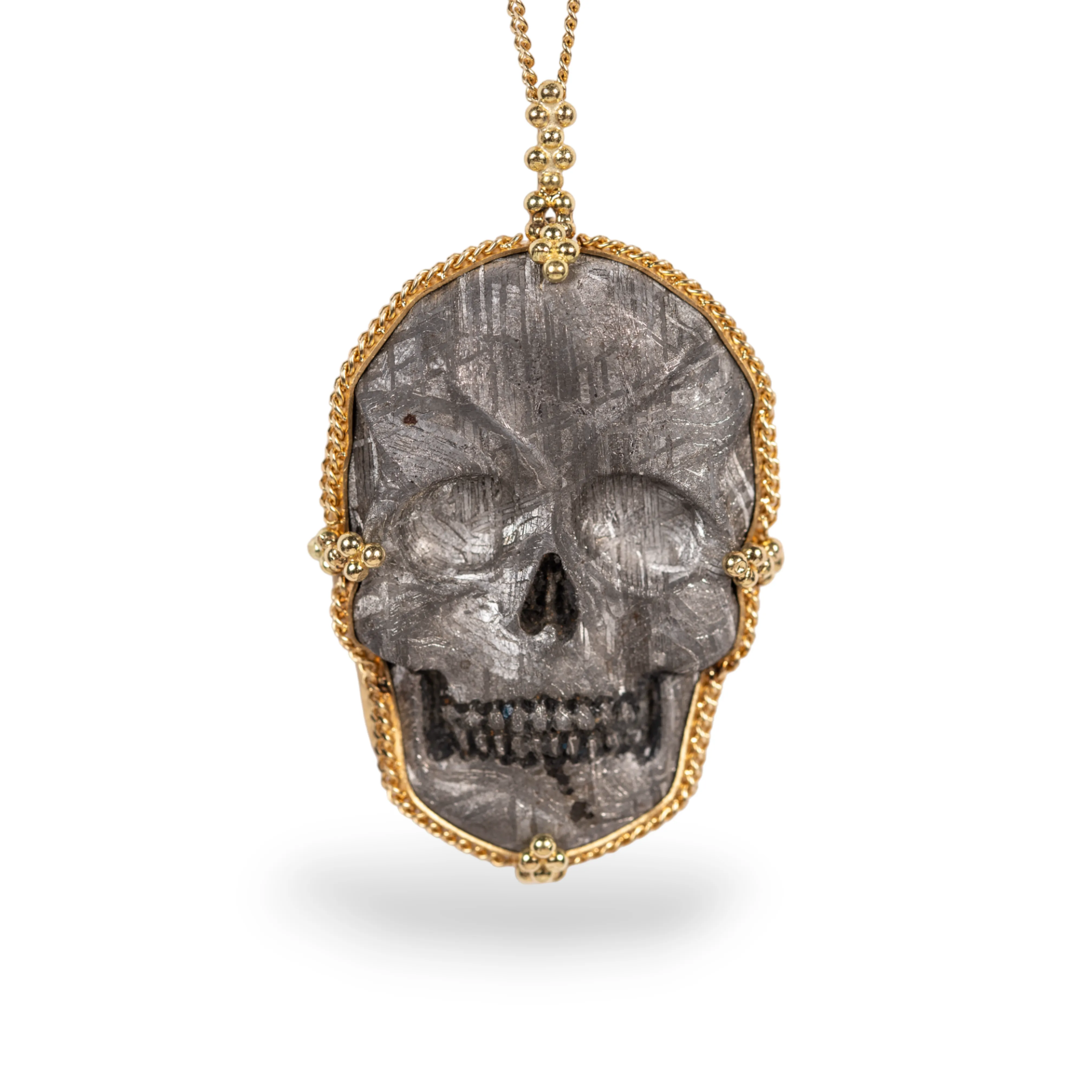 Gibeon Meteorite Skull Necklace