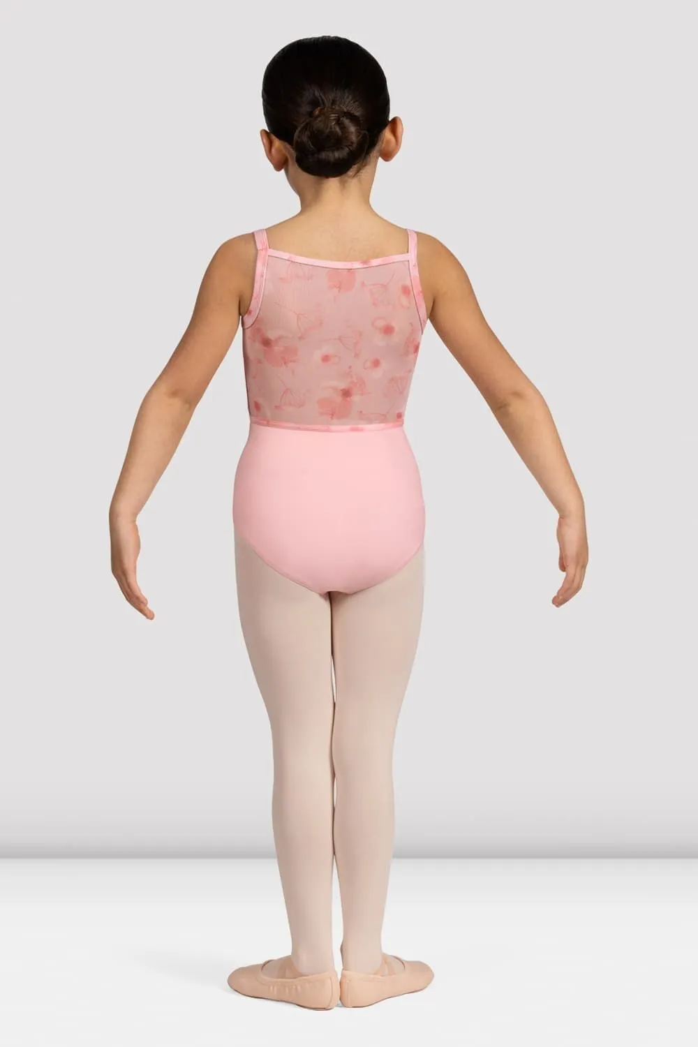 Floral Mesh Back Leotard for Girls with Brooke Design