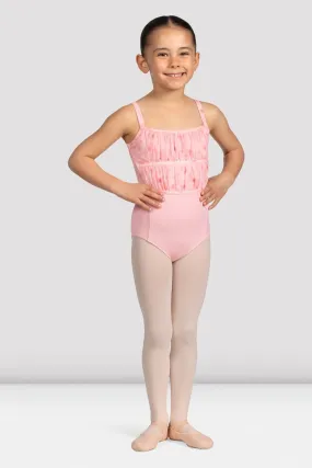 Floral Mesh Back Leotard for Girls with Brooke Design