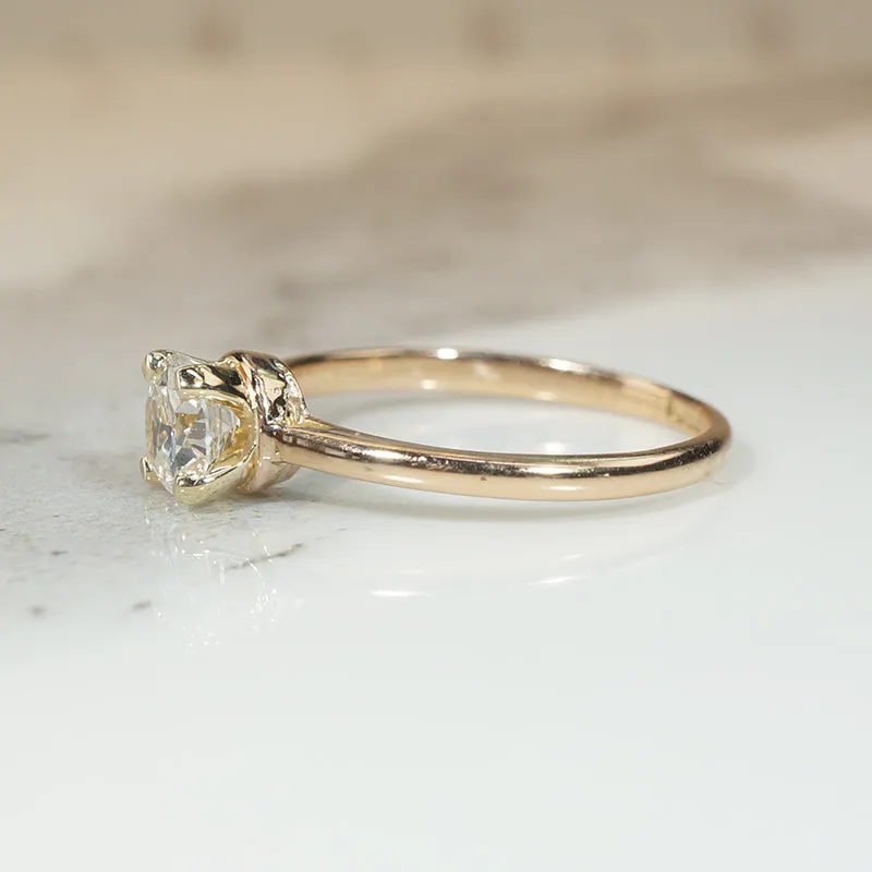 Graceful .63ct Old European Cut Diamond Solitaire Ring