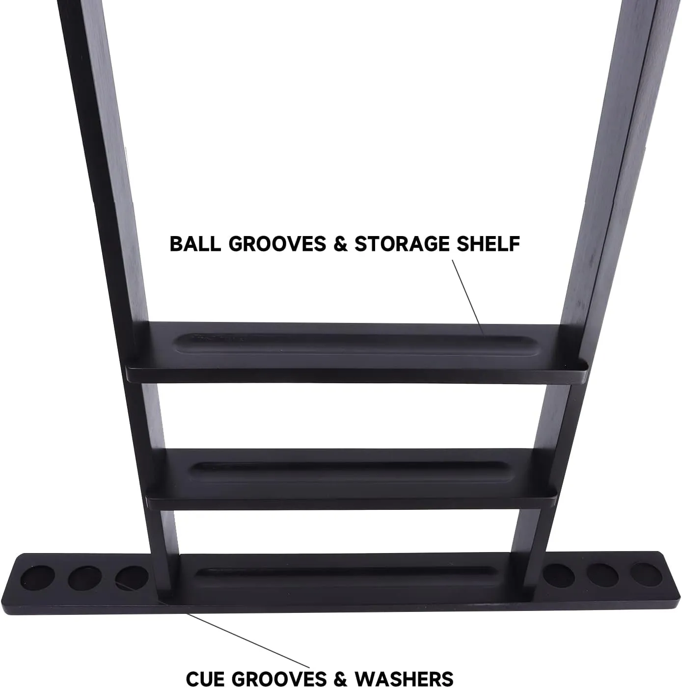 GSE Games & Sports Expert Wall Mount Rack with Score Counter Only, Hanging Wall Mounting Rack Holds 6/8 Cue Sticks, 2 Ball Racks and Full Set of Balls