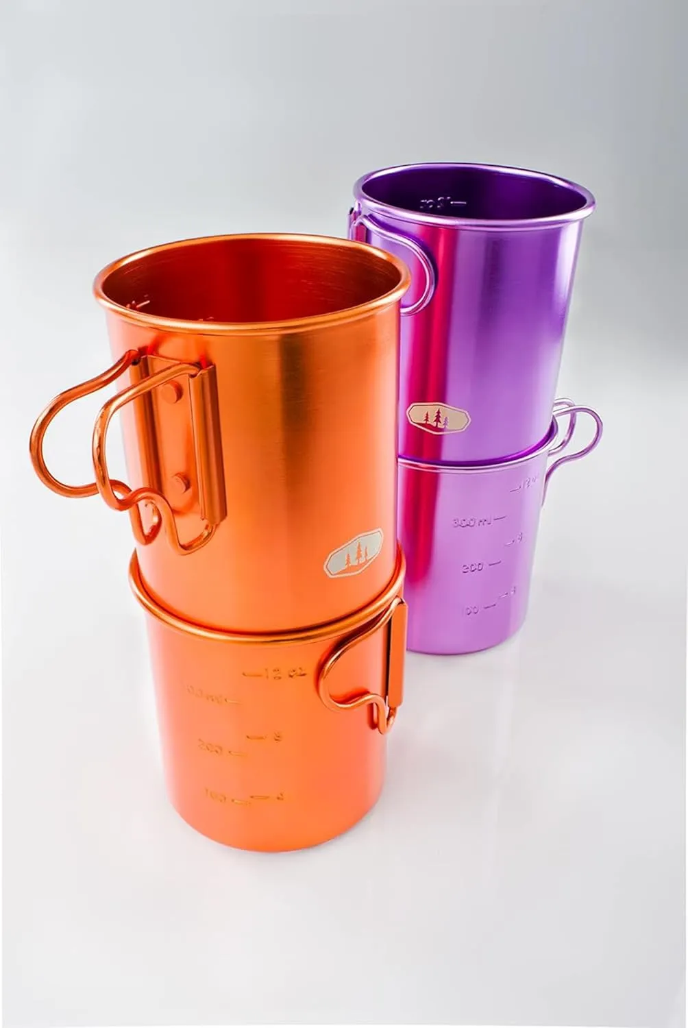 GSI Outdoors Bugaboo Cup - Ultralight Aluminum Camping & Backpacking Mug with Folding Handles - Hot Coffee, Tea, Soup (14oz)