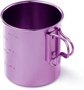 GSI Outdoors Bugaboo Cup - Ultralight Aluminum Camping & Backpacking Mug with Folding Handles - Hot Coffee, Tea, Soup (14oz)