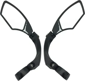 Hafny New Handlebar Bike Mirror, HD Blast-Resistant, Safe Crystal Clear Glass, Adjustable Rotatable Bicycle Rearview Mirror, HF-MR095