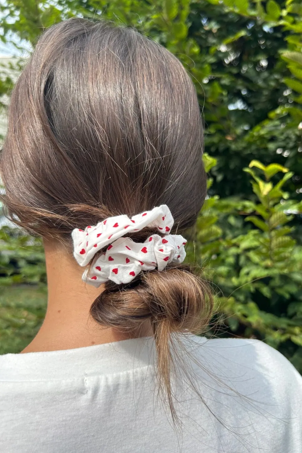 Heart Print Scrunchie