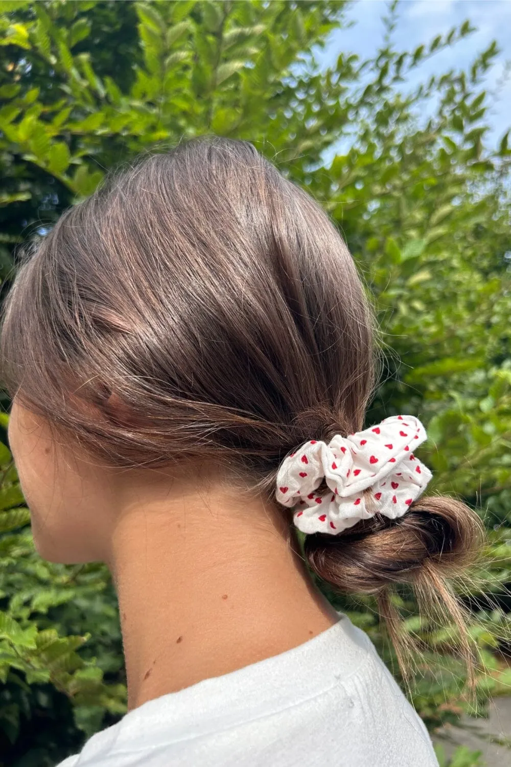 Heart Print Scrunchie