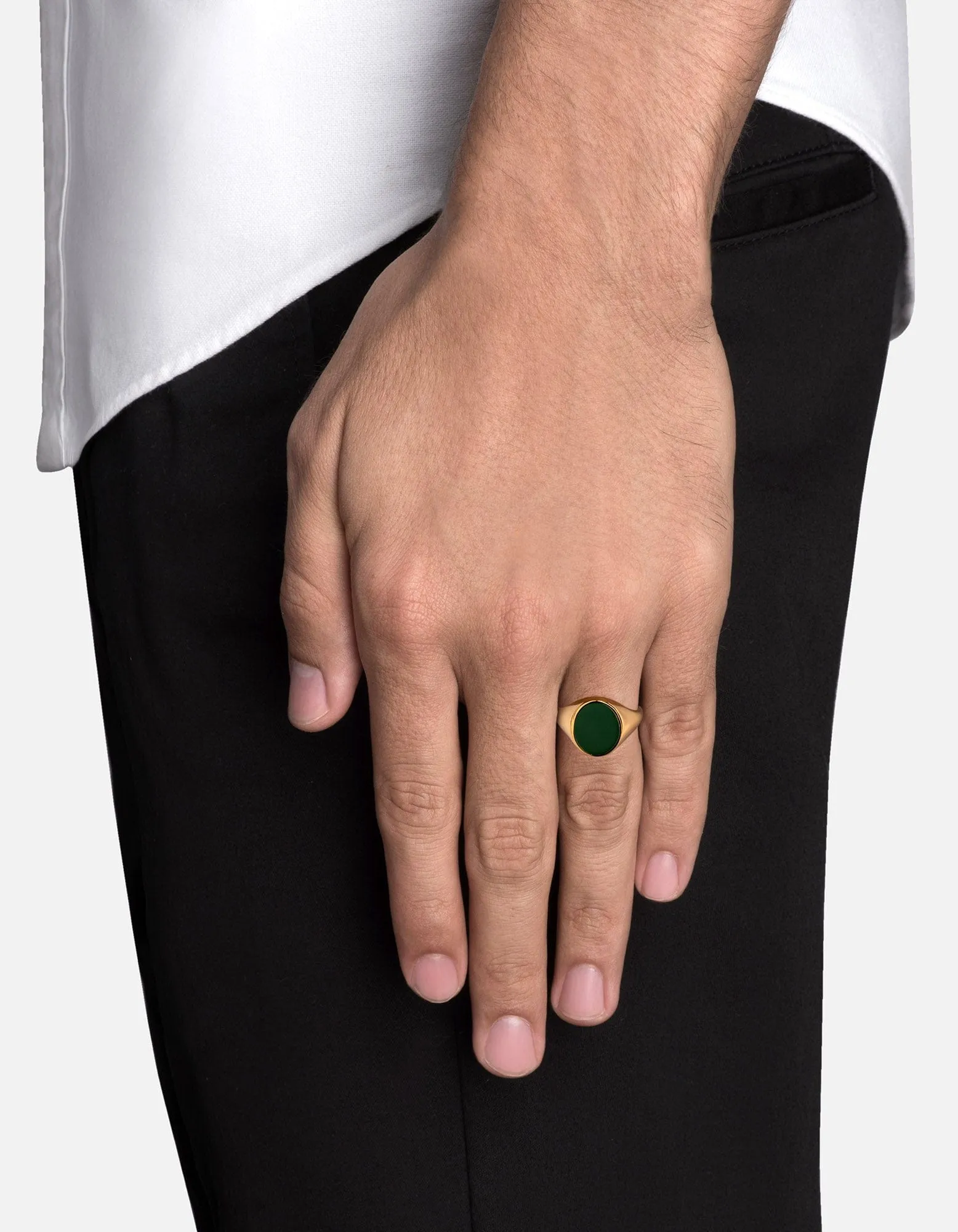 Heritage Ring, Gold Vermeil/Green