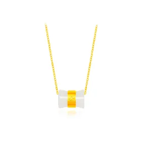 Hetian Fortune Coin Jade Necklace