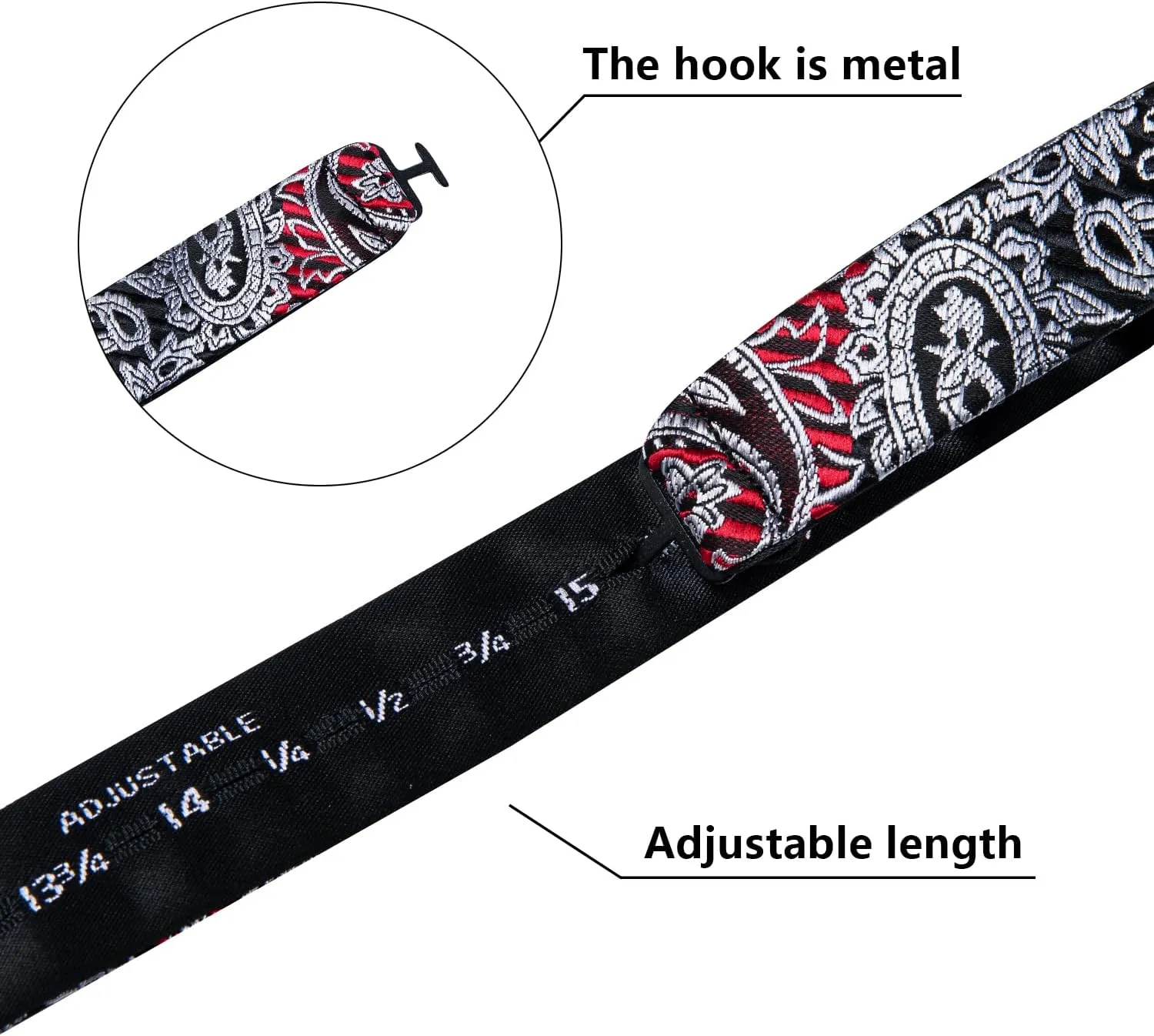 Hi-Tie Silk Self Tie Bow Ties for Men Adjustable Men's Bowtie Handkerchief Pocket Square Cufflinks Set