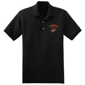 High Velocity Orange USMC Embroidered Polo