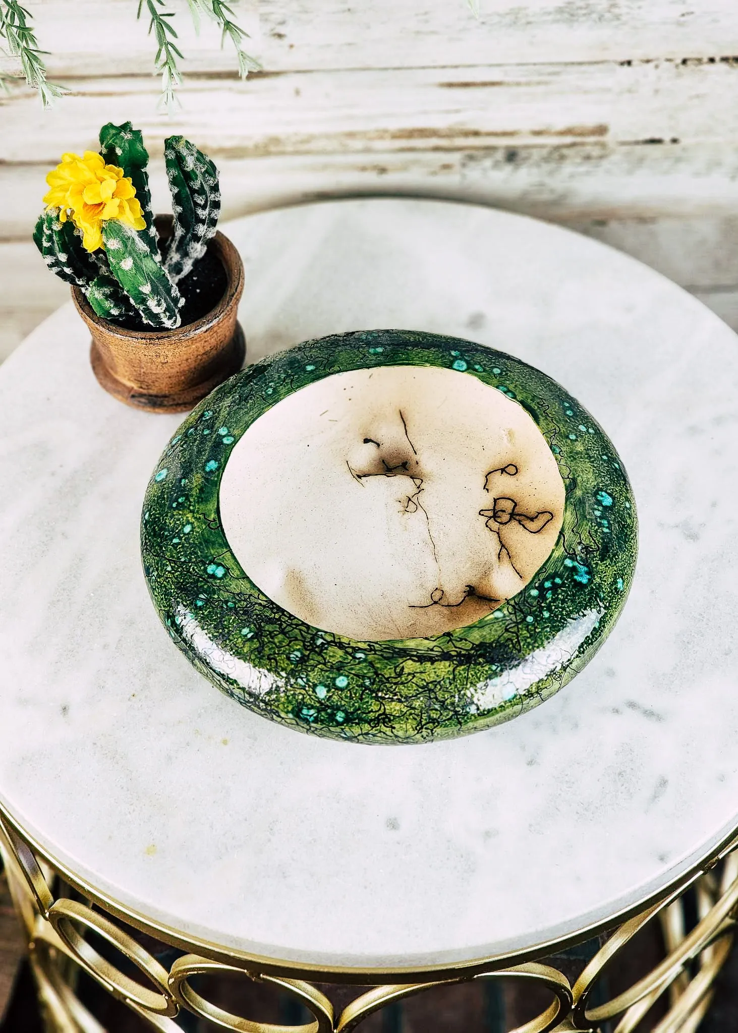 Horse Hair Green Succulent/Trinket/Floral Bowl
