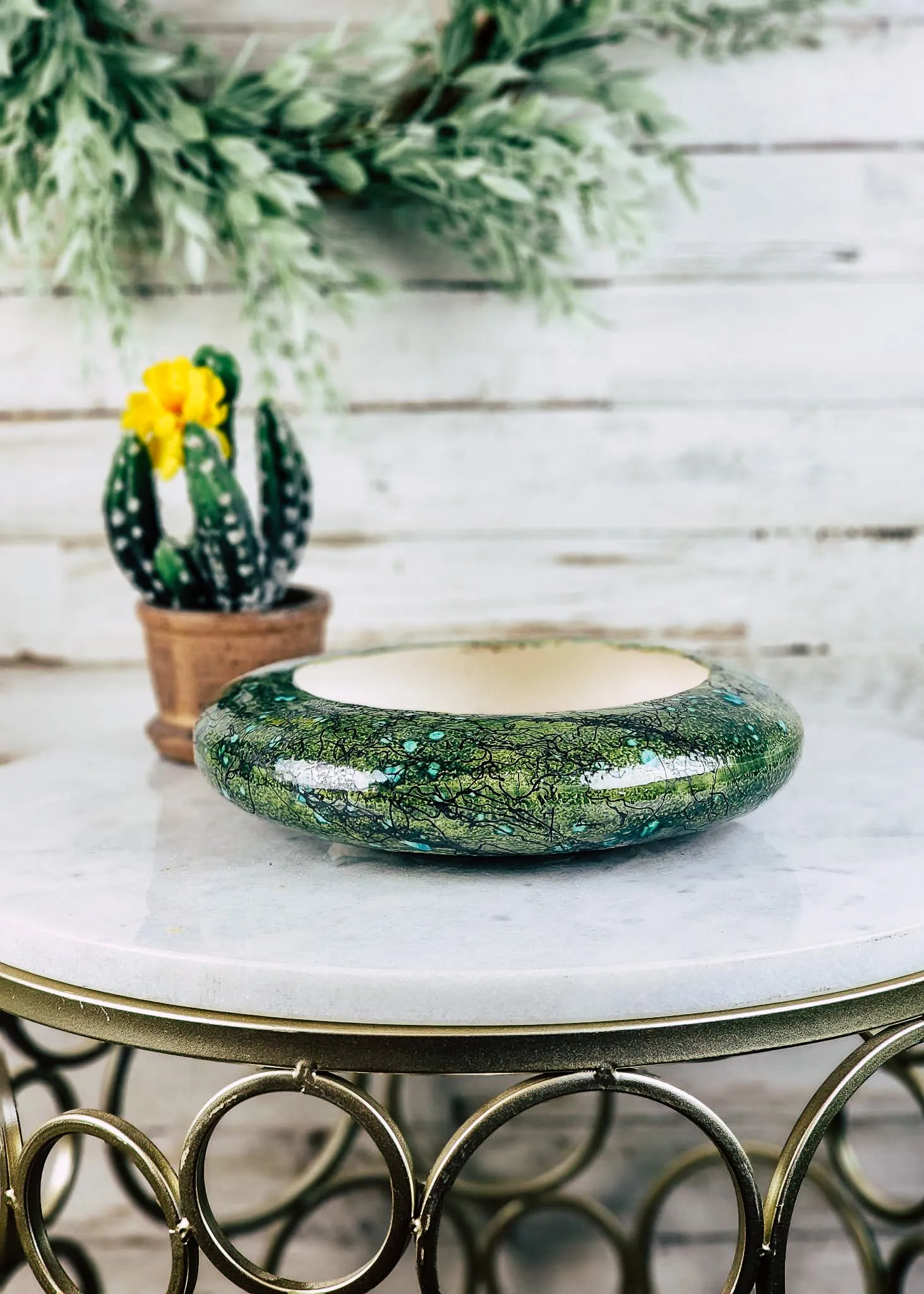 Horse Hair Green Succulent/Trinket/Floral Bowl
