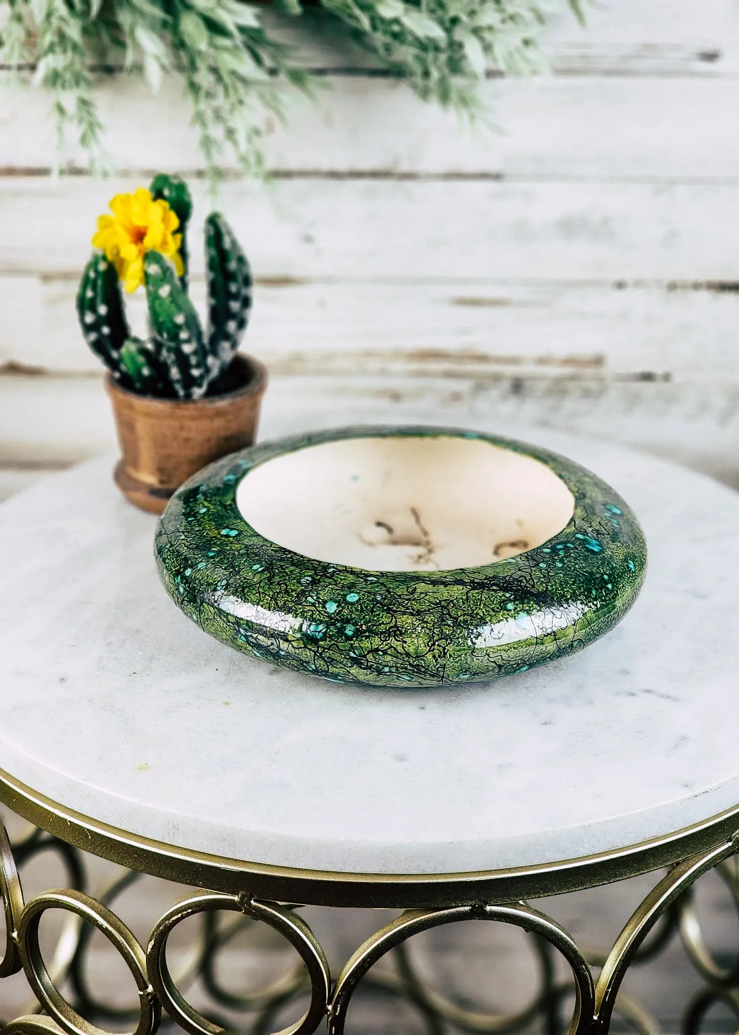 Horse Hair Green Succulent/Trinket/Floral Bowl