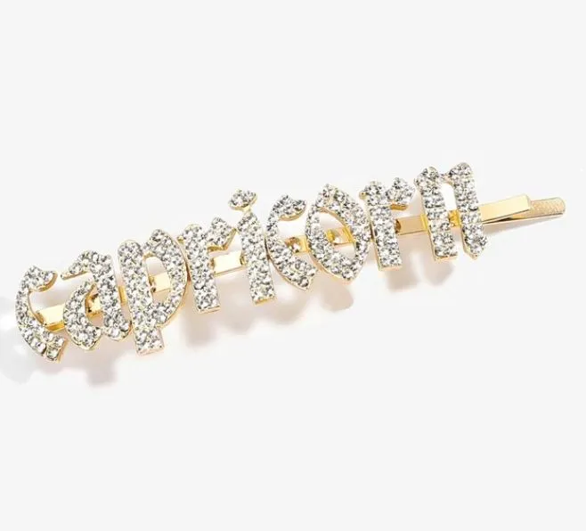 IN STOCK BLING HAIR PINS - ZODIAC GIRLY FONT