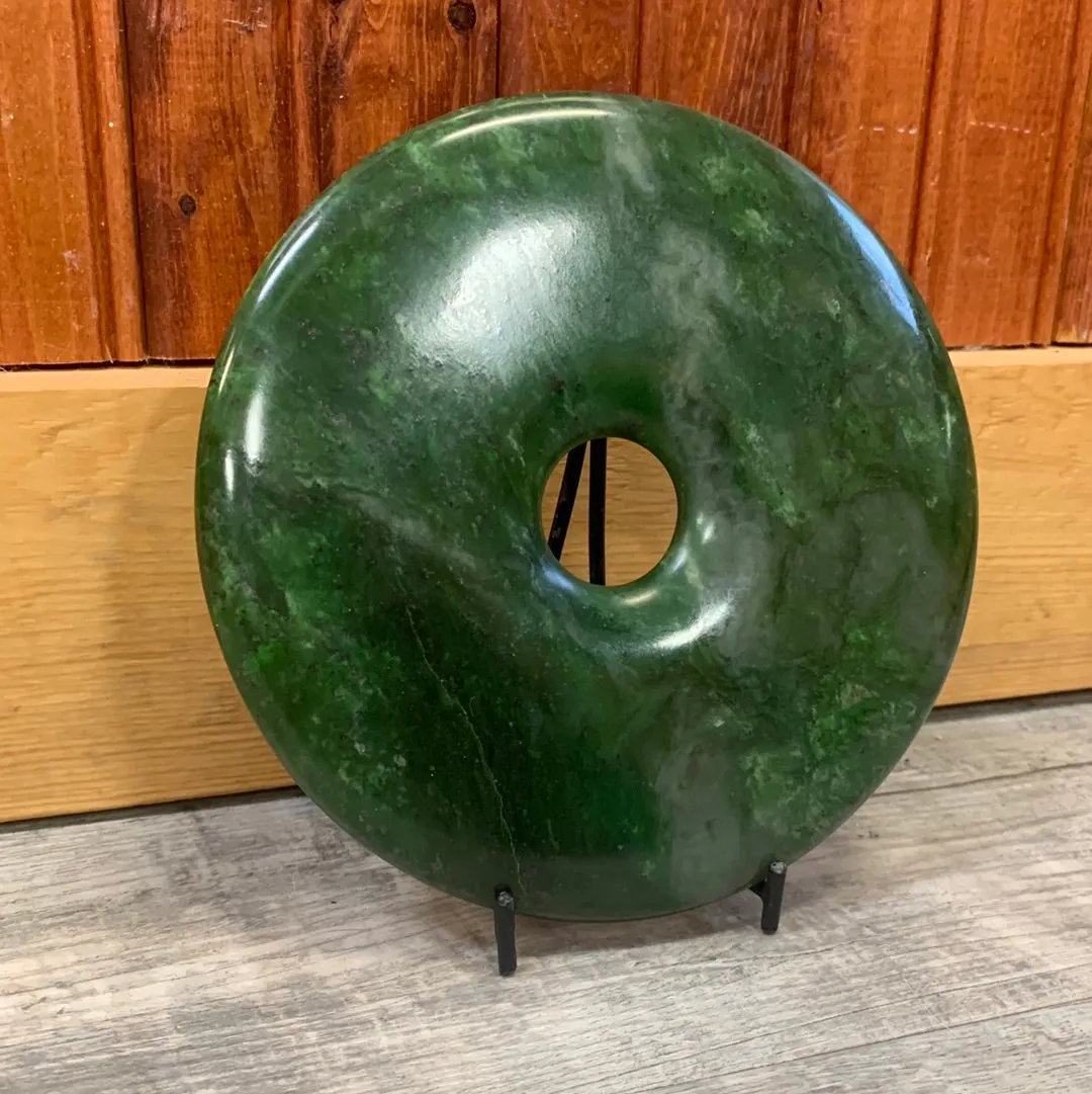 Jade Coin on a Stand