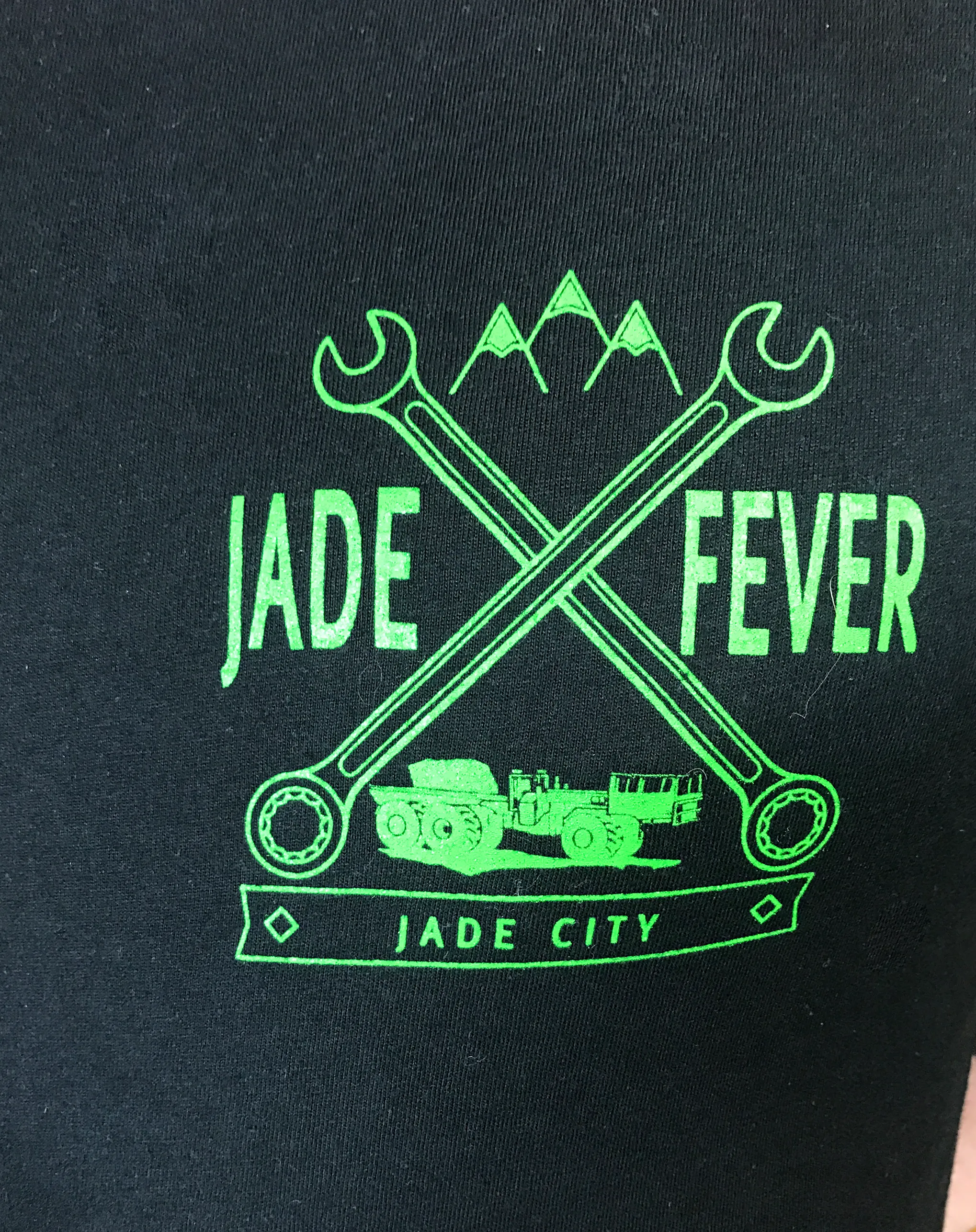 Jade Fever Wrench T-Shirt with Jade City Delta on back