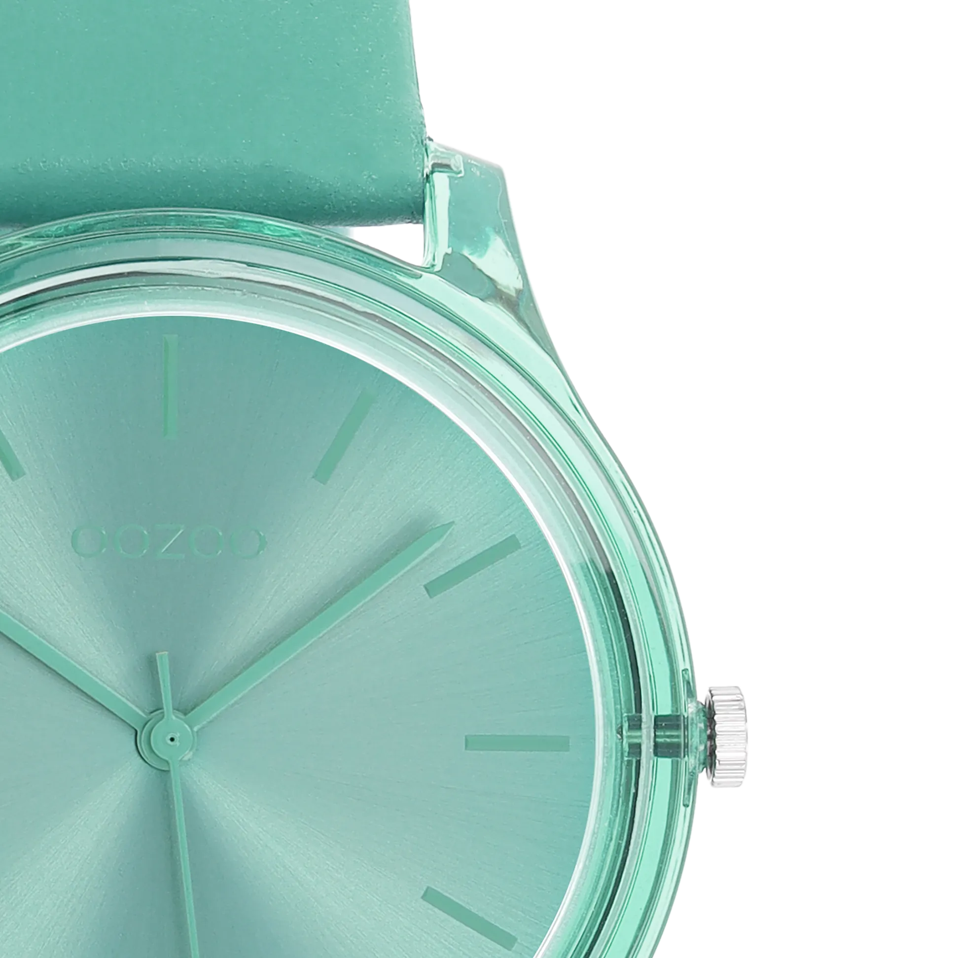 Jade green OOZOO watch with jade green leather strap - C11139