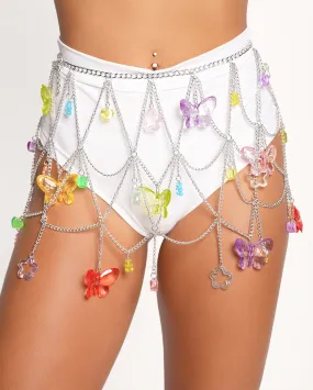 Jelly Butterfly Chain Skirt with Charms