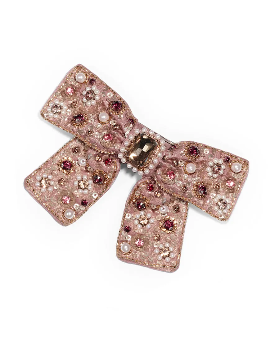 Jeweled Bow Barrette