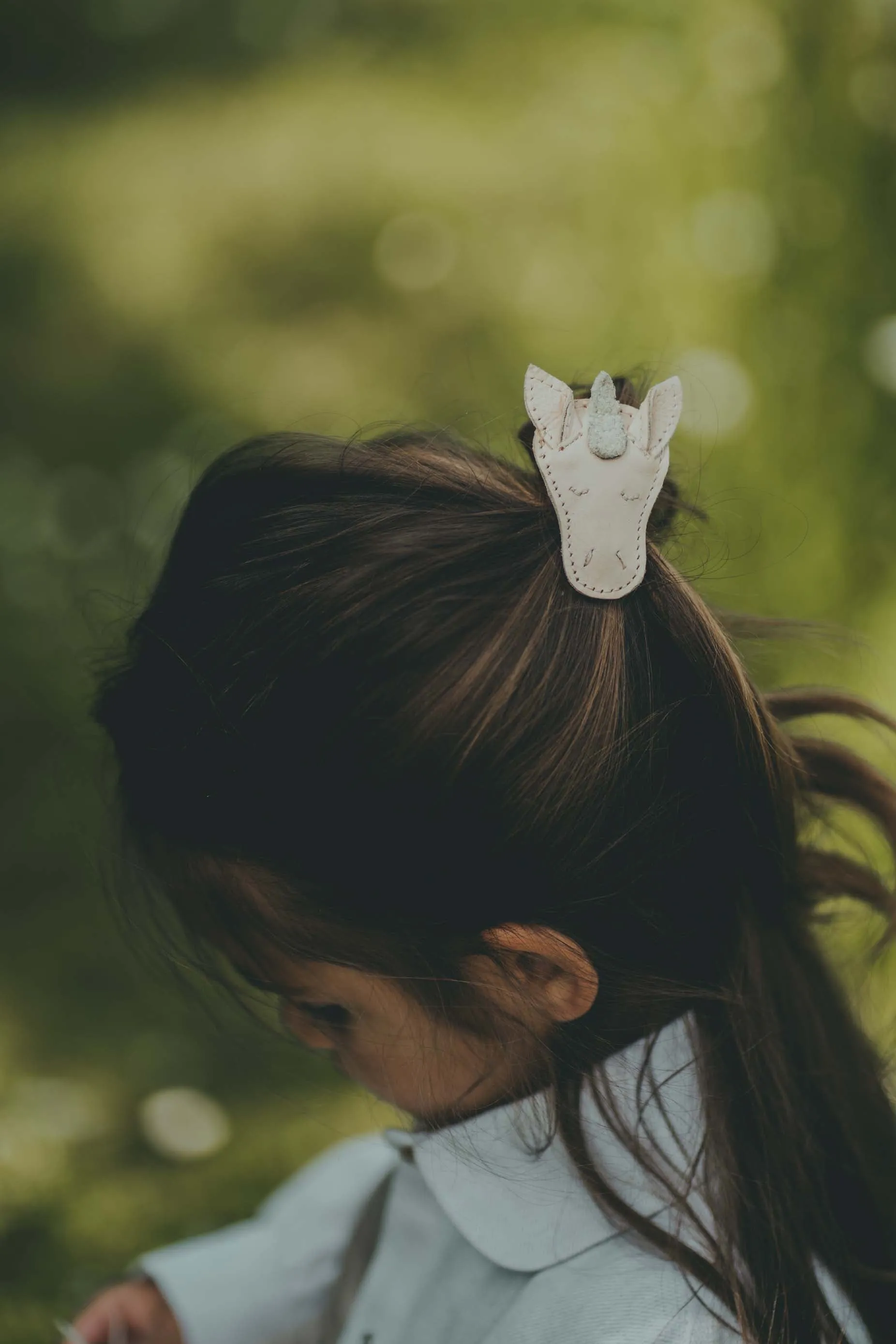 Josy Special Hair Tie | Unicorn | Light Rose Leather