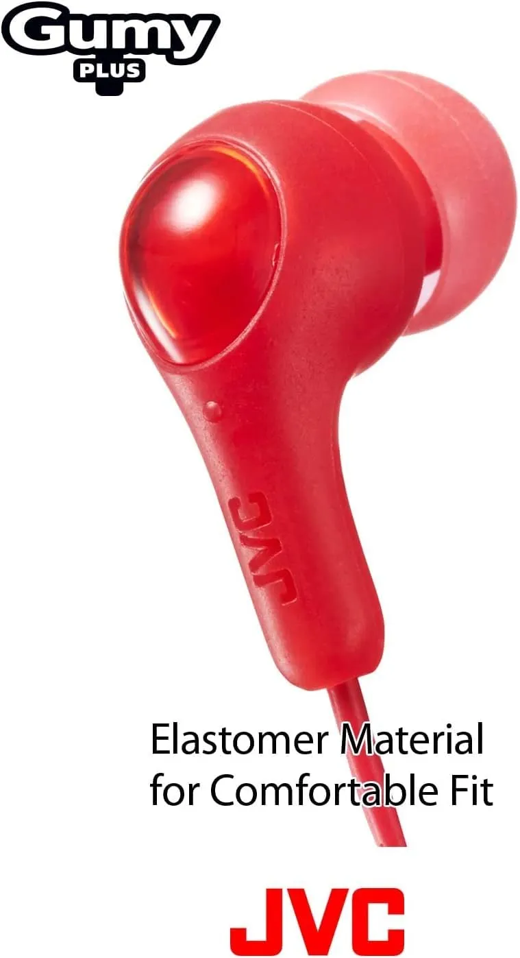 JVC Gumy in Ear Earbud Headphones with Paper Package, Powerful Sound, Comfortable and Secure Fit, Silicone Ear Pieces S/M/L - HAFX7VN (Violet)