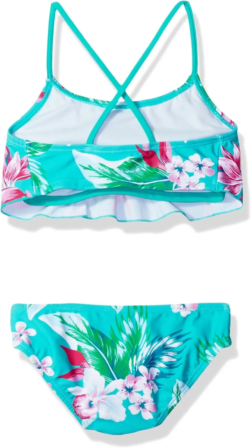 Kanu Surf Girls' Alania Flounce Bikini Beach Sport 2 Piece Swimsuit